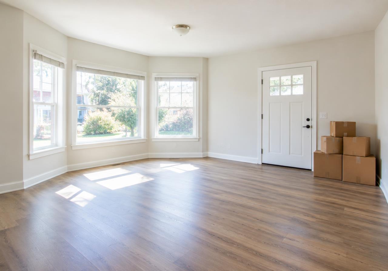 Empty room after a property cleanout